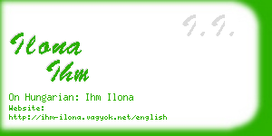 ilona ihm business card